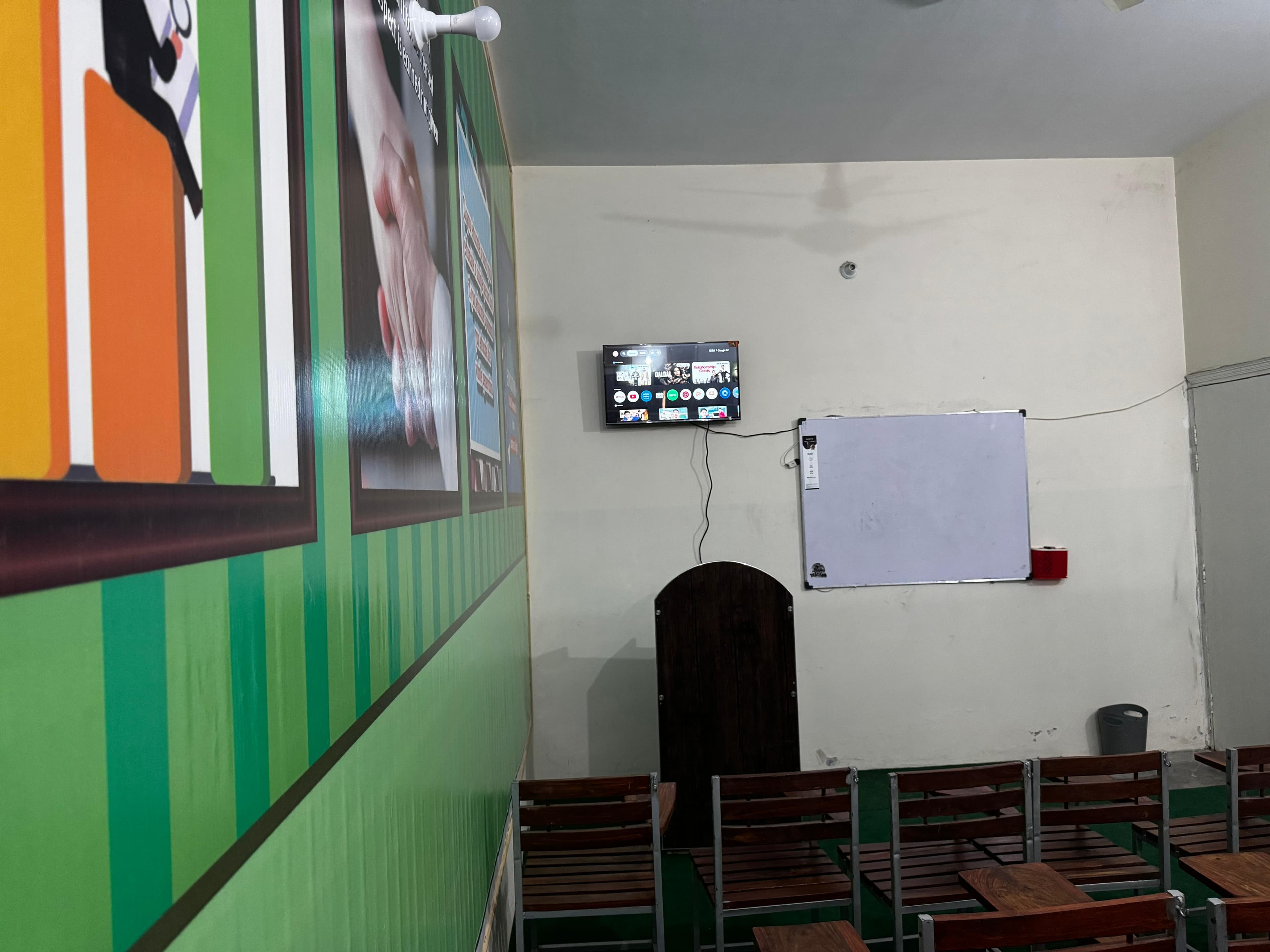 Students working on group projects together